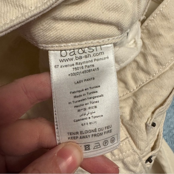 ba&sh Ruth Off White Straight Leg Jeans - Women’s 6 - Picture 11 of 14